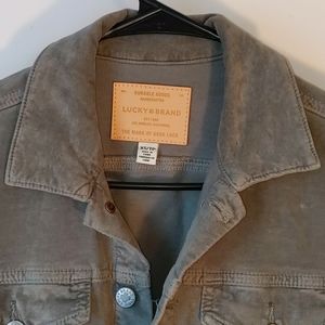 Lucky Brand the tomboy trucker green jacket